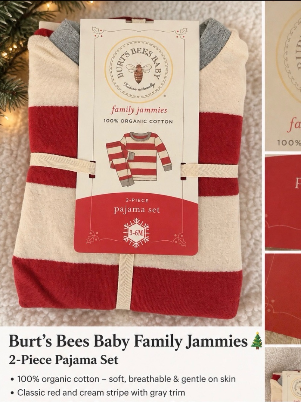 🎄 Burt’s Bees Baby Family Jammies – Christmas PJs 🎄